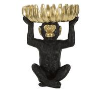 Statuette de Singe avec banane Mauro Ferretti Noir 23x31,5 cm
