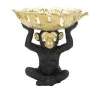 Statuette de Singe tenant une feuille des Mauro Ferretti Noir 2x21x24 cm