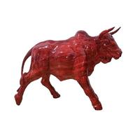Statuette de taureau en résine pour décoration de salon et de bureau (vache 05)