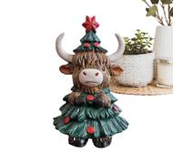 Statuette de Vache Décorative Déco Noël Vintage Mignon Drôle, Vache Peinte | Décorations de Bureau de Veau Style Fermier Pour Maison Chambre à Coucher Cuisine Café Étagère Fenêtre Entrée UN