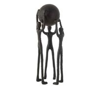 Statuette Déco 3 Personnages avec Balle 48cm Noir Noir G