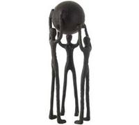 Statuette Déco "3 Personnages avec Balle" 48cm Noir