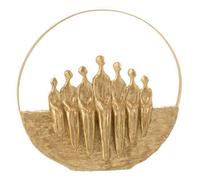 Statuette Déco "7 Personnages Cercle" 30cm Or