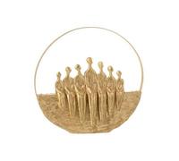 Statuette Déco "7 Personnages Cercle" 30cm Or
