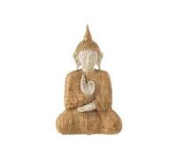 Statuette Déco Bouddha Assis 26cm Beige