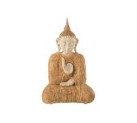 Fontaine GENERIQUE Statuette Déco Bouddha Assis 39cm Beige