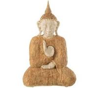 Fontaine GENERIQUE Statuette Déco Bouddha Assis 39cm Beige