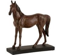 J-Line Statuette Déco Cheval 38 cm Marron