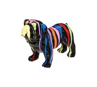 Statuette Déco "Chien Peint" 25cm Noir