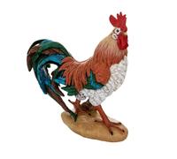 Statuette Déco Coq en Résine "Isac" 31cm Multicolore