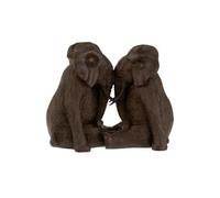 Statuette Déco "Couple d'Eléphants" 38cm Marron