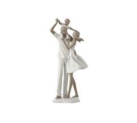 Statuette Déco "Couple & Enfant" 39cm Blanc