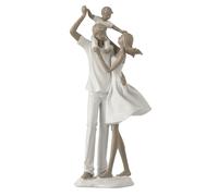 Statuette Déco "Couple & Enfant" 39cm Blanc