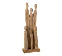 Statuette Déco en Bois ""'Groupe de Personnages"" 60cm Naturel