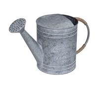 Arrosoir - ATMOSPHERA - Métal - H25 cm - Zinc - Poignée en Fer et Jute