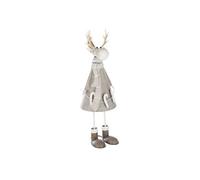 Statuette Déco en Métal "Sucre d'Orge" 43cm Grège
