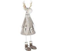 Statuette Déco en Métal "Sucre d'Orge" 43cm Grège Beige G