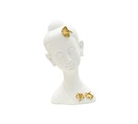 Statuette Déco en Résine "Bouddha" 35cm Blanc