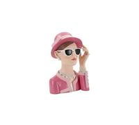 Statuette Déco Femme "Donna Paris" 26cm Rose