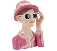 Statuette Déco Femme "Donna Paris" 26cm Rose Rose G