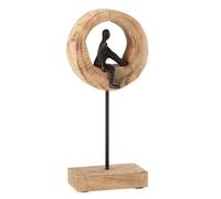 Statuette Déco ""Figurine Pensive"" 38cm Naturel