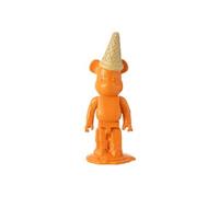 Statuette Déco Ours "Cornet Glace" 39cm Orange