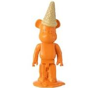 Statuette Déco Ours "Cornet Glace" 39cm Orange Orange