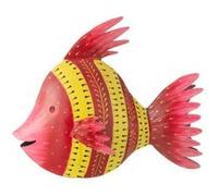 Statuette Déco Poisson en Métal "Tom" 34cm Rouge Rouge