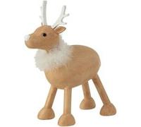 Statuette Déco Renne "Fourrure" 28cm Naturel Naturel G