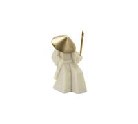 Statuette Déco Samouraï "Toku" 24cm Blanc & Or