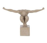 Statuette Déco sur Socle "Athlète" 32cm Beige