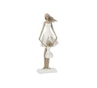 Statuette Déco Yes I Do 45cm Blanc & Taupe