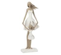Statuette Déco Yes I Do 45cm Blanc & Taupe