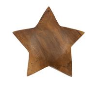 Statuette décoration en bois marron cmØ19x5 cm