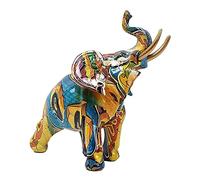 Statuette d'éléphant graffiti : décoration éléphant style graffiti avec signification bon augure - Parfait pour étude, présentoir, porche, meuble TV à la maison