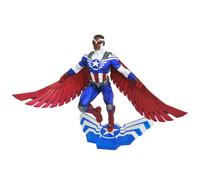 Diamond Select Toys – Marvel Figurine Diorama Captain America (Sam Wilson) 25 cm PVC Multicolore