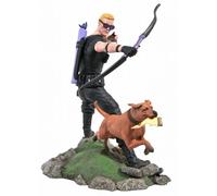 Statuette Diamond Select Toys Marvel Gallery Comic Hawkeye + Dog Diorama Noir 23 cm