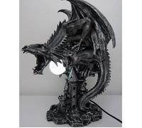 STATUETTE DRAGON , LAMPE DRAGON (HT 31 CM), FIGURINE DRAGON, STATUE DRAGON