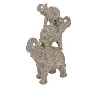 Statuette Éléphant en Résine "Abou" 31cm Marron