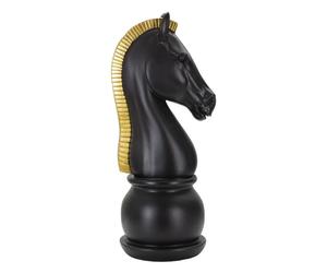 Statuette en forme de cavalier d'échecs Mauro Ferretti Noir 18,5x50 cm