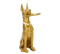 Statuette en forme de chien avec un plateau Mauro Ferretti Doré 27x51x74 cm