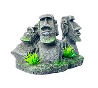 Statuette en pierre pour aquariums - Accessoire de cachette pour poissons et crevettes - Sculpture en résine sans danger pour les poissons et les crevettes