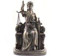 Statuette en polyrésine Justitia Thémis de couleur bronze