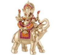 Statuette en Résine "Ganesha sur Eléphant" 22cm Multicolore