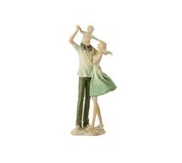 Statuette Famille 1 Enfant "Matcha" 39cm Vert