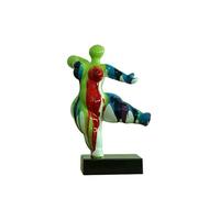 Statuette femme ronde résine multicolore H33cm - DANCY 3 -