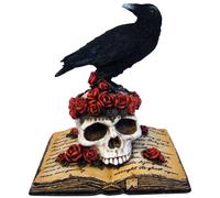 Statuette Gothic de Nemesis Now - Heartaches Reflection - Corbeau Sur Un Crâne - pour Indifférent - Standard Standard