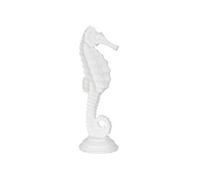 Statuette hippocampe en résine blanche 31 cm