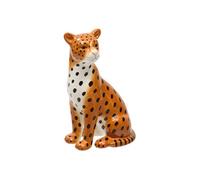 Statuette Léopard Dolomite 20cm Orange
