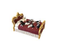 Statuette Les chats par Dubout - Des Chats sur un lit - Résine - 21.3 x 13 x 15.5 cm
